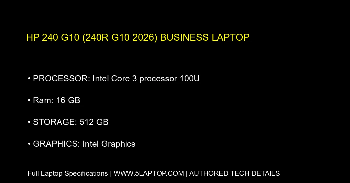 HP 240 G10 (240R G10 2026) Business Laptop