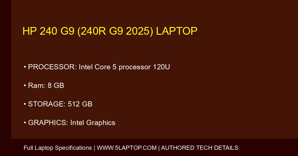 HP 240 G9 (240R G9 2025) Laptop