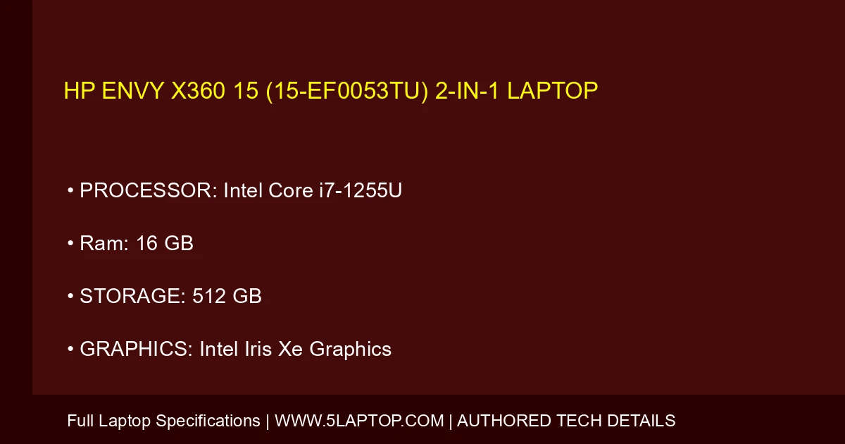 HP Envy x360 15 (15-ef0053tu) 2-in-1 Laptop