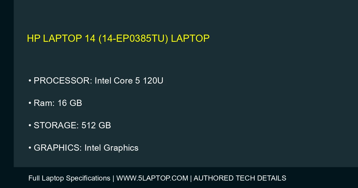 HP Laptop 14 (14-ep0385tu) Laptop