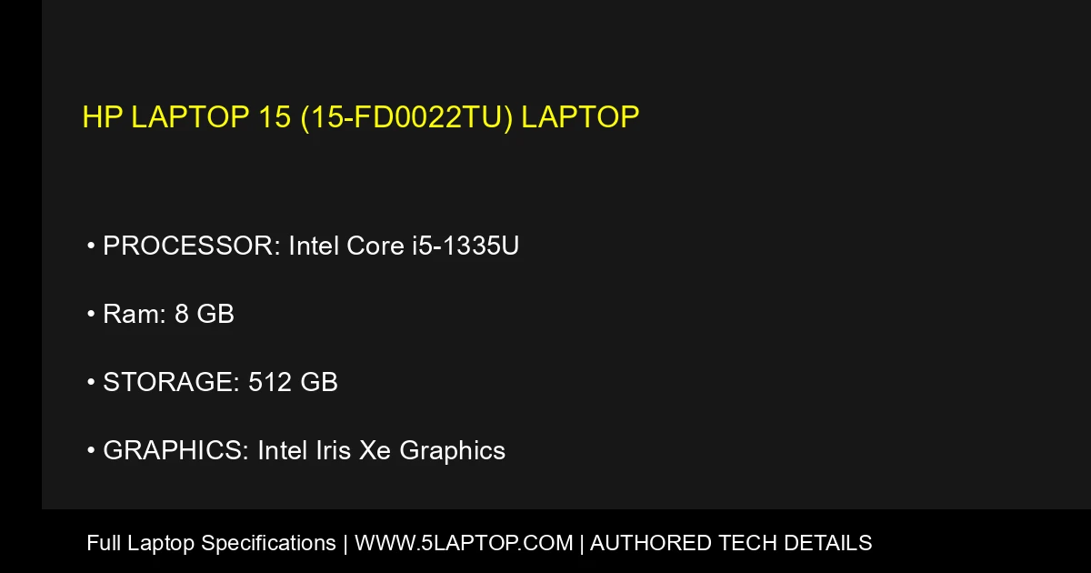 HP Laptop 15 (15-fd0022tu) Laptop