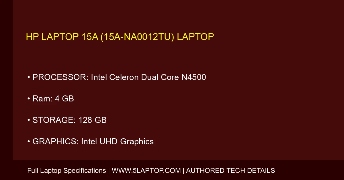 HP Laptop 15a (15a-na0012tu) Laptop