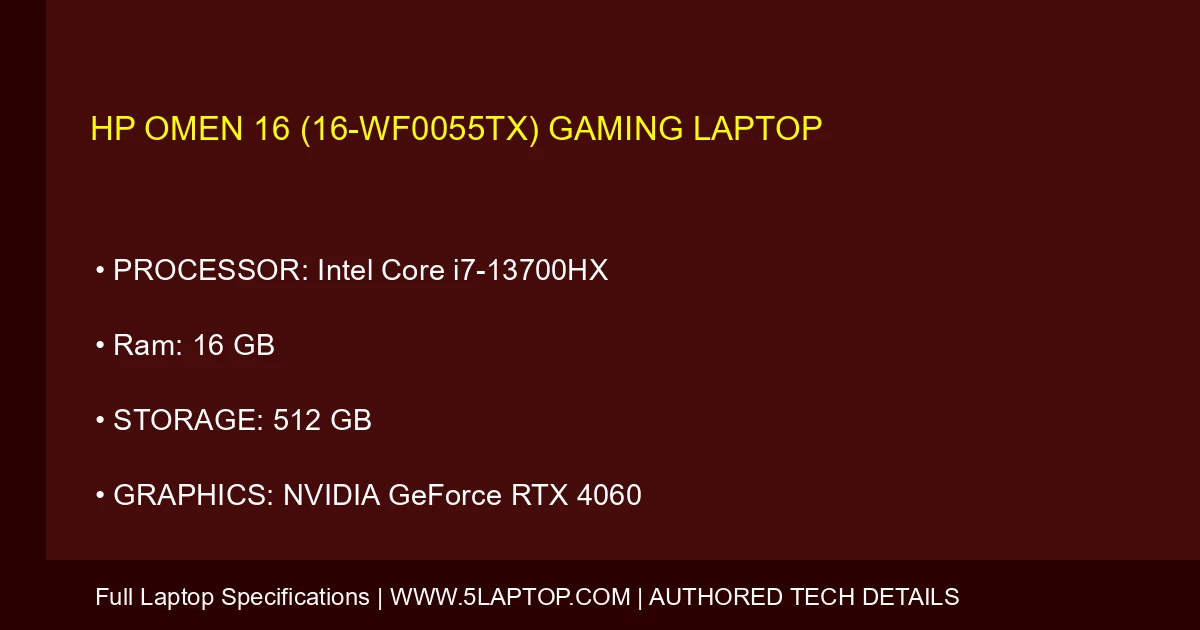 HP Omen 16 (16-wf0055tx) Gaming Laptop