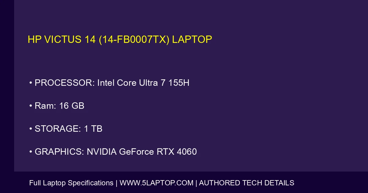 HP Victus 14 (14-fb0007tx) Laptop