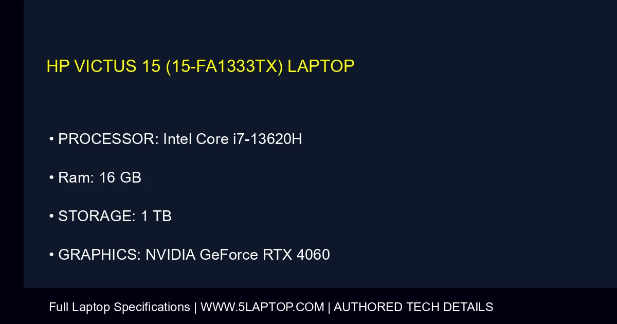 HP Victus 15 (15-fa1333tx) Laptop
