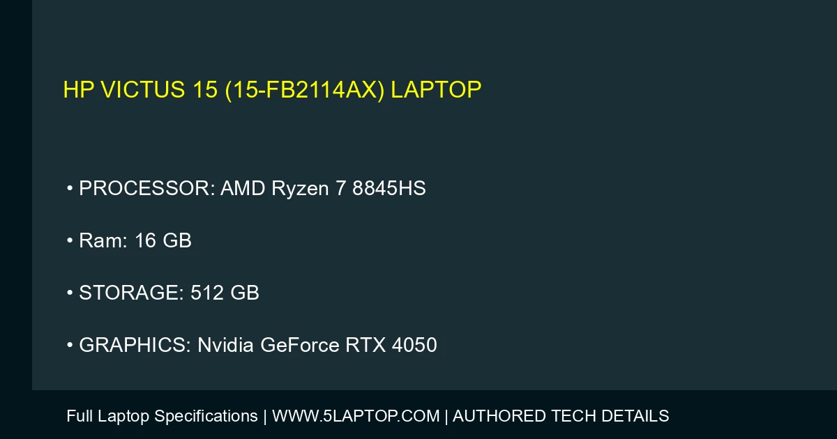 HP Victus 15 (15-fb2114ax) Laptop