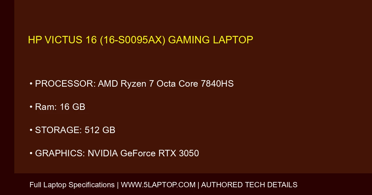 HP Victus 16 (16-s0095ax) Gaming Laptop
