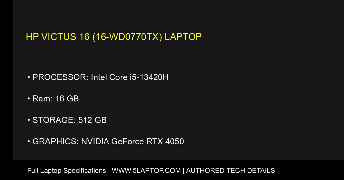 HP Victus 16 (16-wd0770tx) Laptop