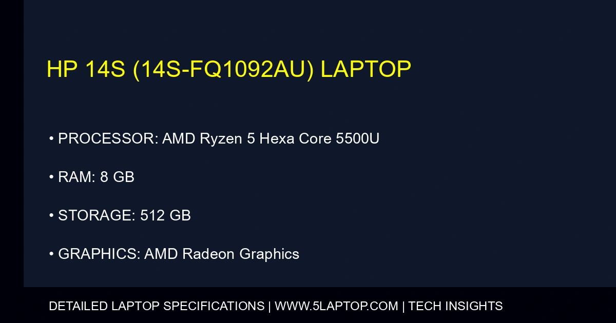 HP 14s (14s-fq1092au) Laptop