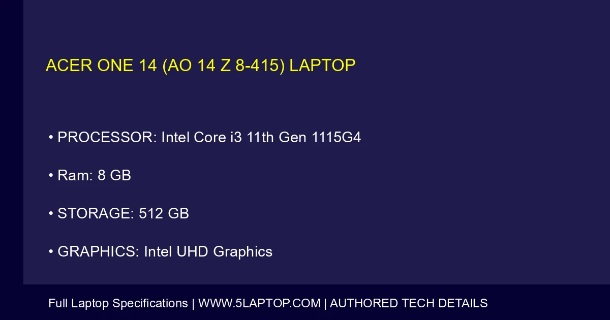 Acer One 14 (AO 14 Z 8-415) Laptop