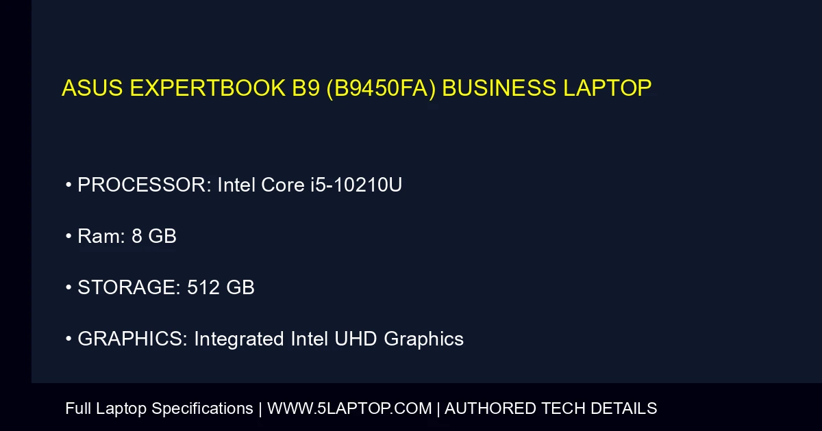 ASUS ExpertBook B9 (B9450FA) Business Laptop