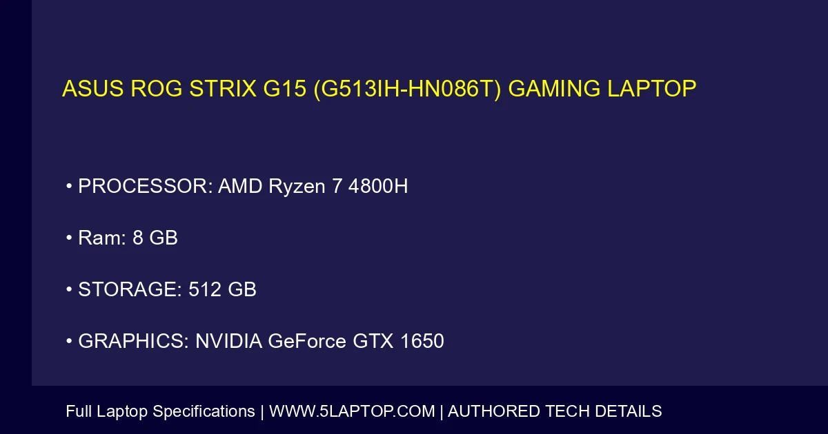 ASUS ROG Strix G15 (G513IH-HN086T) Gaming Laptop
