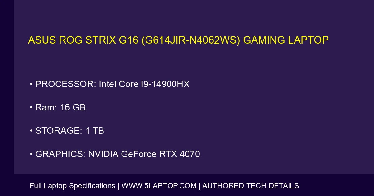 ASUS ROG Strix G16 (G614JIR-N4062WS) Gaming Laptop