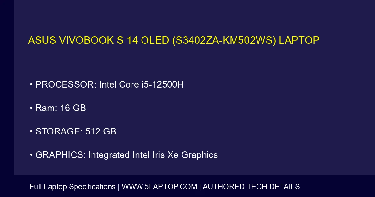ASUS Vivobook S 14 OLED (S3402ZA-KM502WS) Laptop