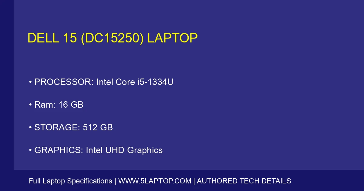 Dell 15 (DC15250) Laptop
