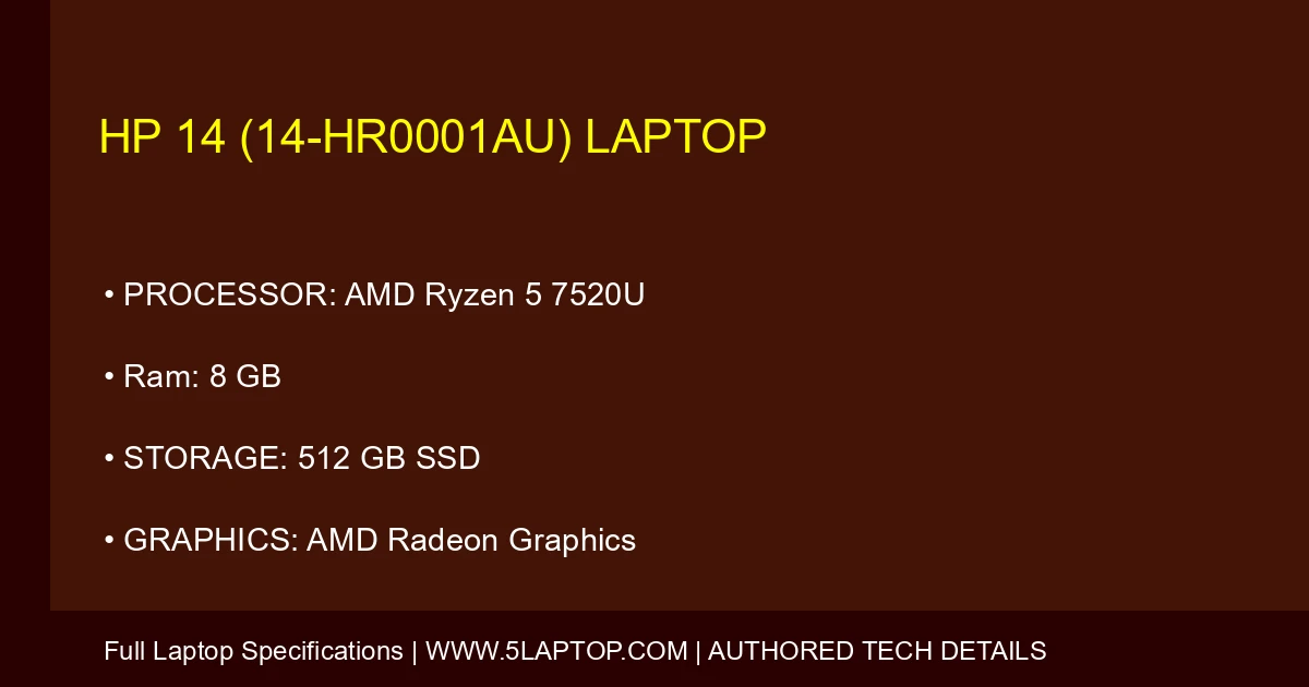 HP 14 (14-hr0001au) Laptop