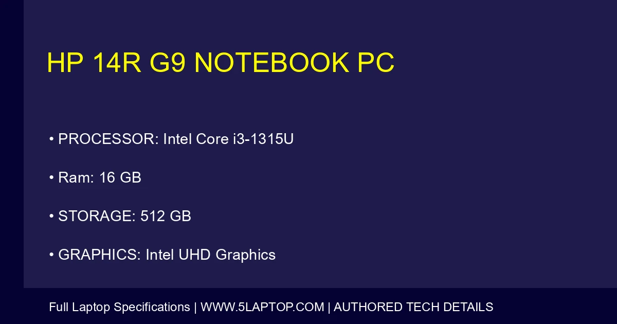 HP 14r G9 Notebook PC
