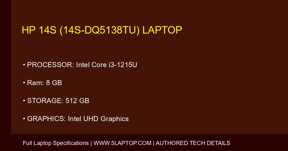 HP 14s (14s-dq5138tu) Laptop