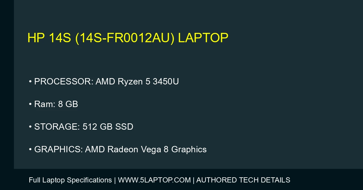 HP 14s (14s-fr0012au) Laptop