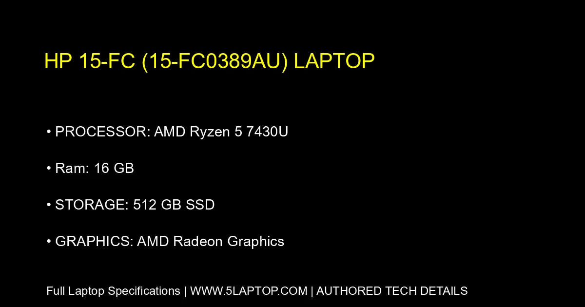 HP 15-fc (15-fc0389au) Laptop