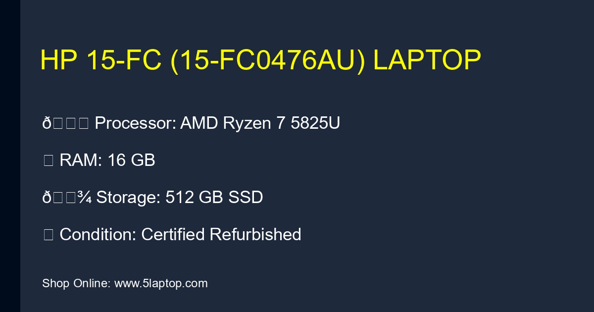 HP 15-fc (15-fc0476au) Laptop
