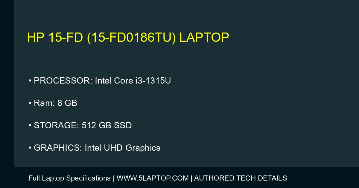 HP 15-fd (15-fd0186tu) Laptop