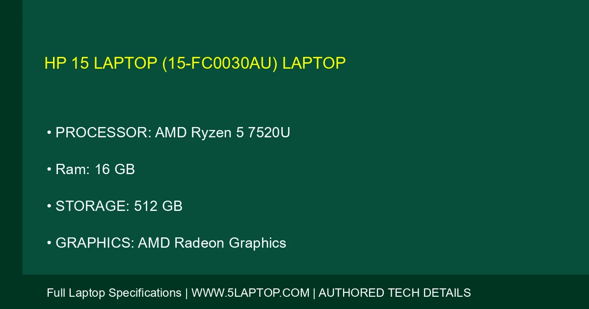 HP 15 Laptop (15-fc0030au) Laptop