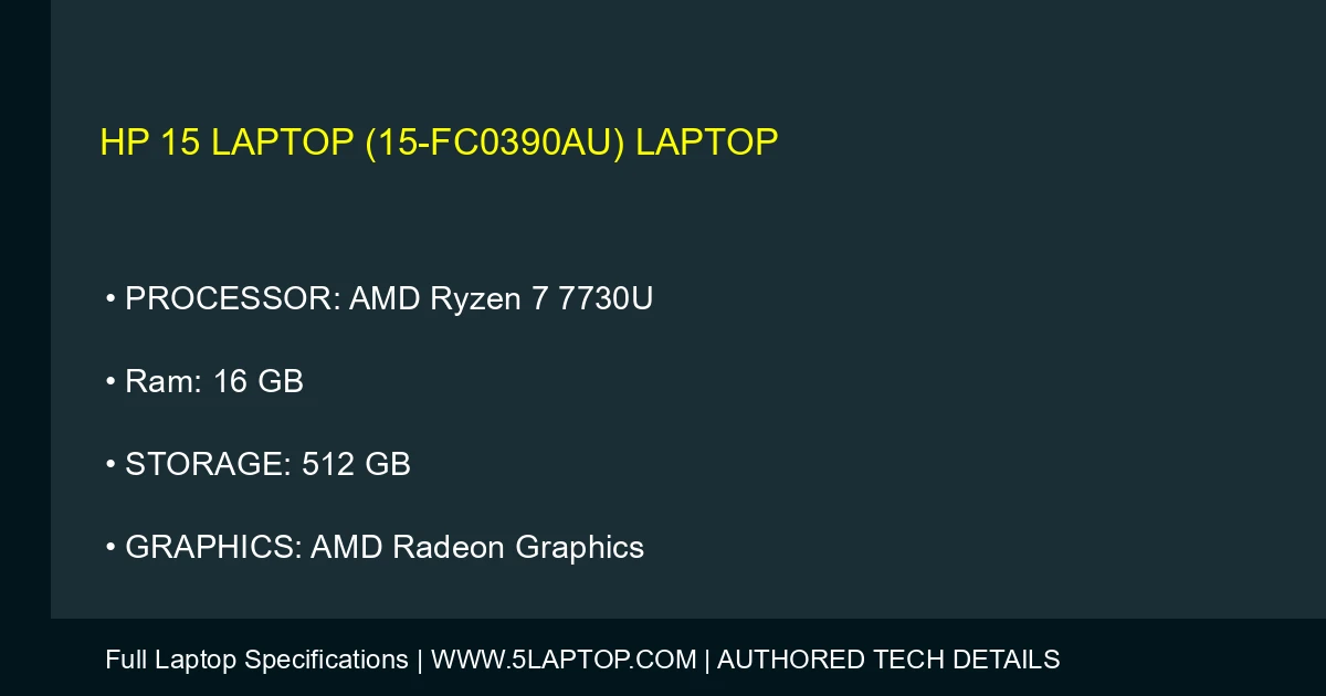 HP 15 Laptop (15-fc0390au) Laptop