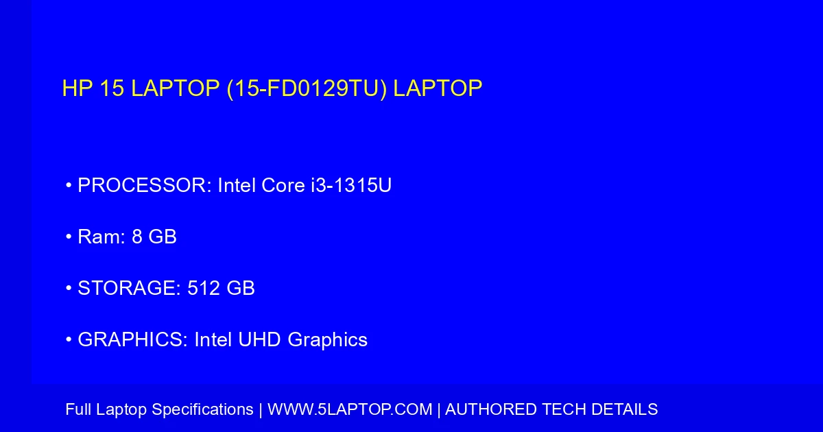 HP 15 Laptop (15-fd0129tu) Laptop