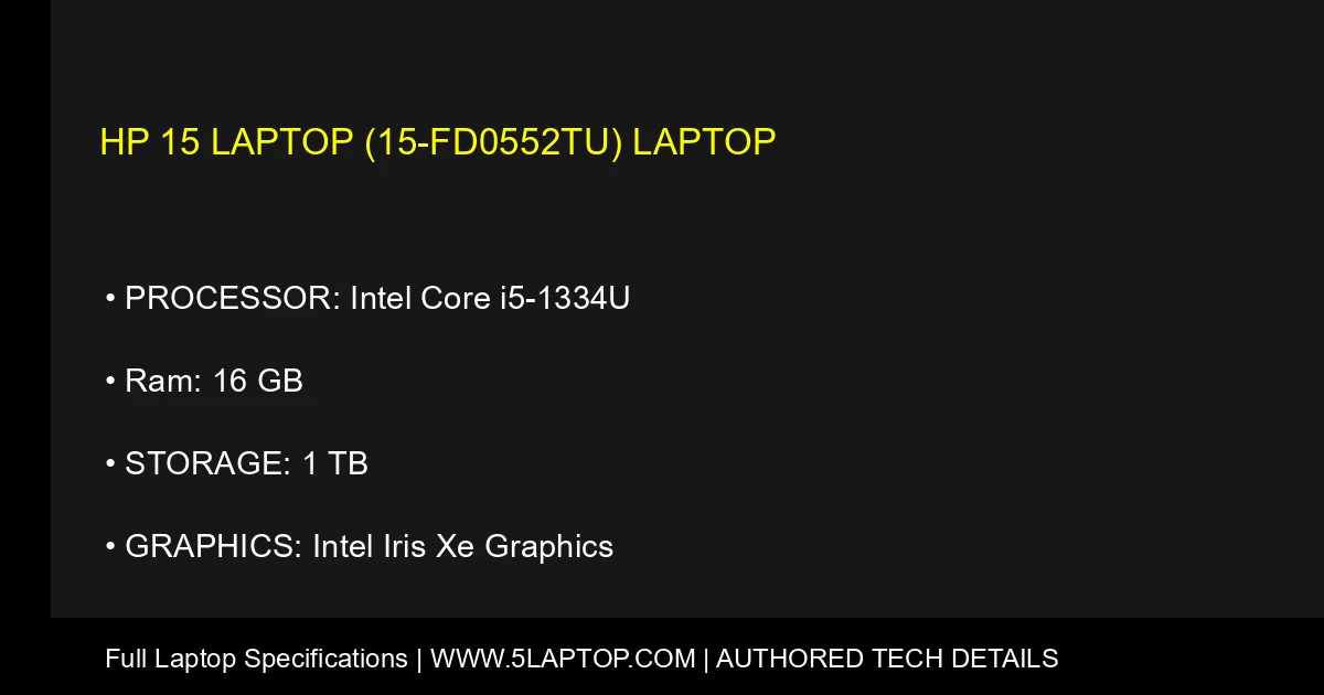 HP 15 Laptop (15-fd0552tu) Laptop