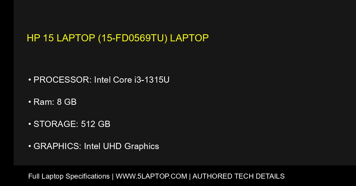 HP 15 Laptop (15-fd0569tu) Laptop