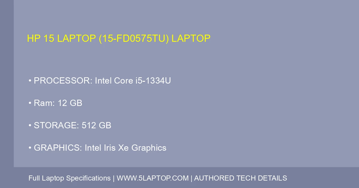 HP 15 Laptop (15-fd0575tu) Laptop