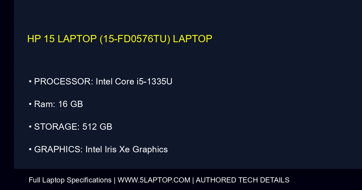 HP 15 Laptop (15-fd0576tu) Laptop
