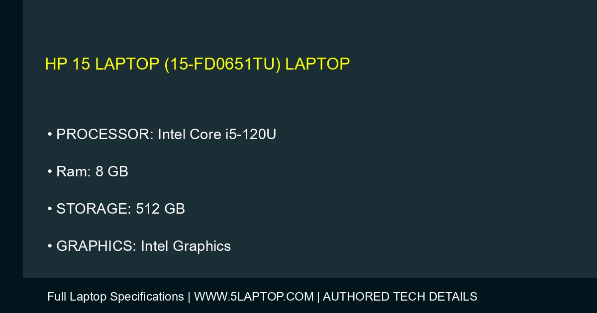 HP 15 Laptop (15-fd0651tu) Laptop