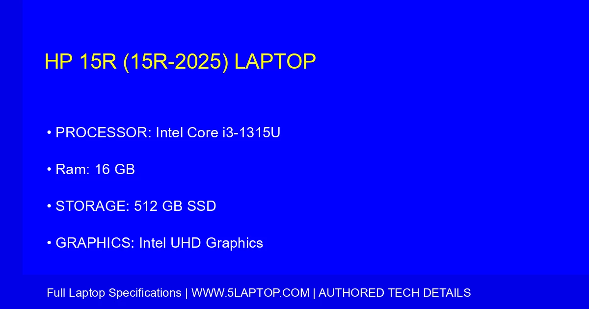 HP 15r (15r-2025) Laptop