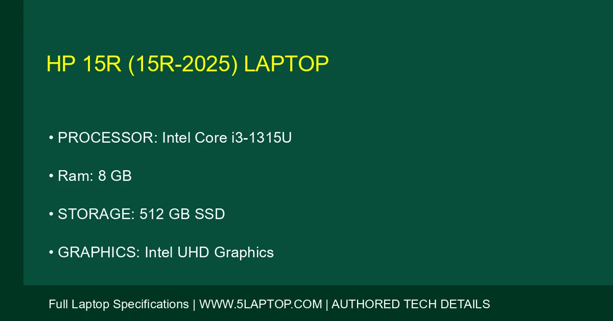 HP 15r (15r-2025) Laptop