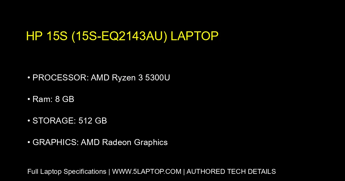 HP 15s (15s-eq2143au) Laptop