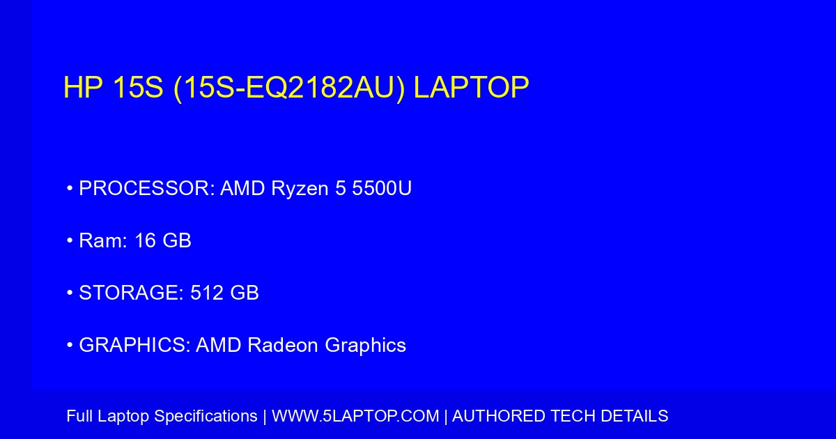 HP 15s (15s-eq2182au) Laptop