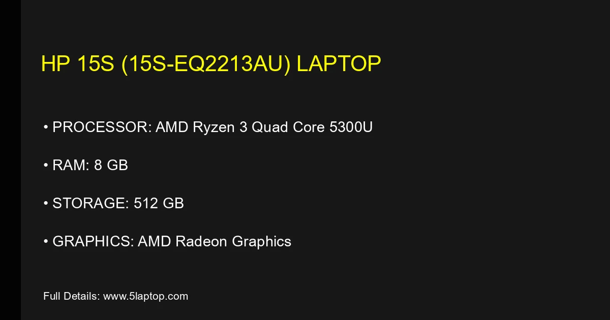 HP 15s (15s-eq2213au) Laptop