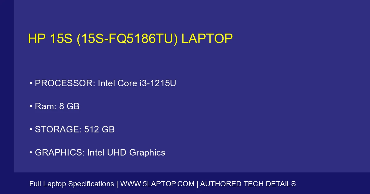 HP 15s (15s-fq5186tu) Laptop