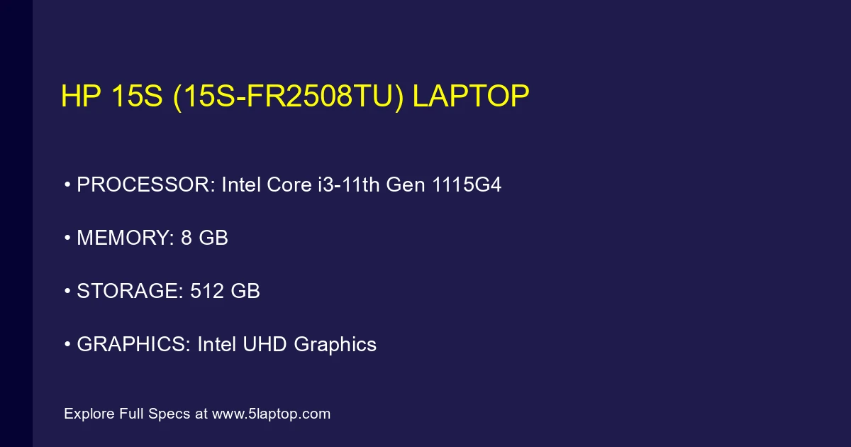 HP 15s (15s-fr2508tu) Laptop