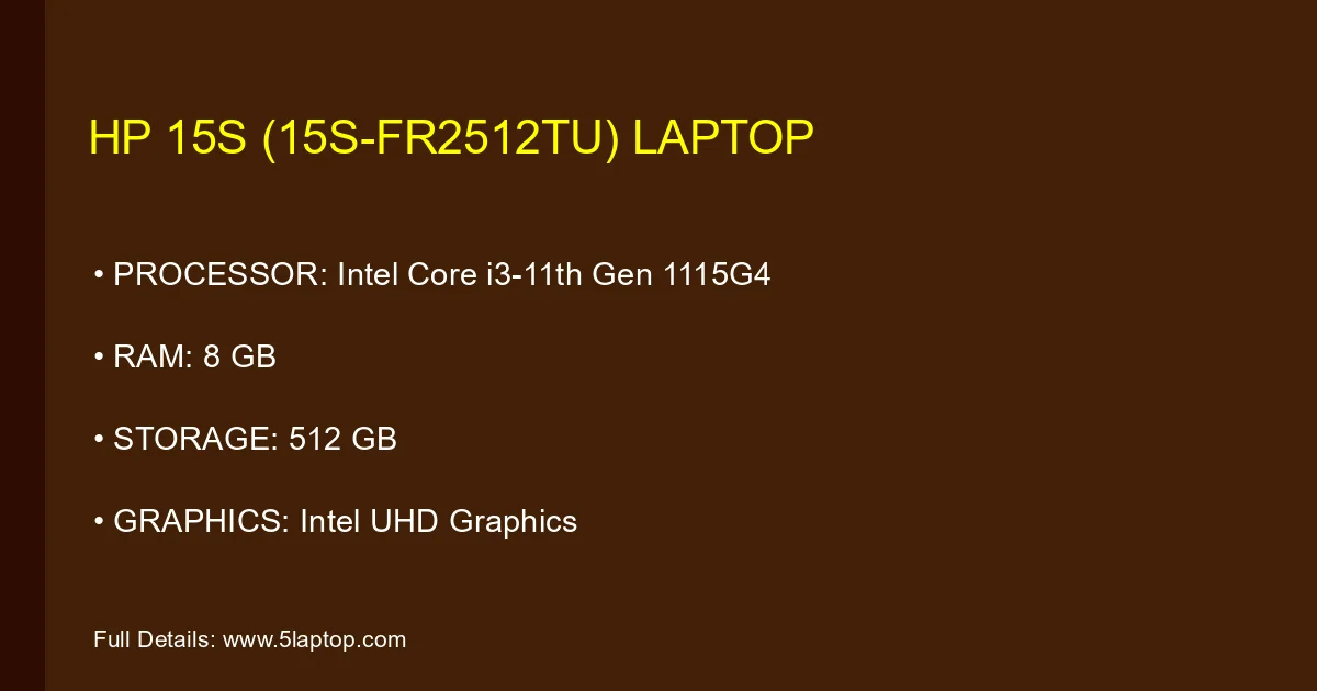 HP 15s (15s-fr2512tu) Laptop