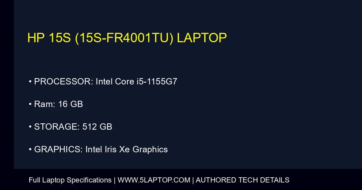 HP 15s (15s-fr4001tu) Laptop
