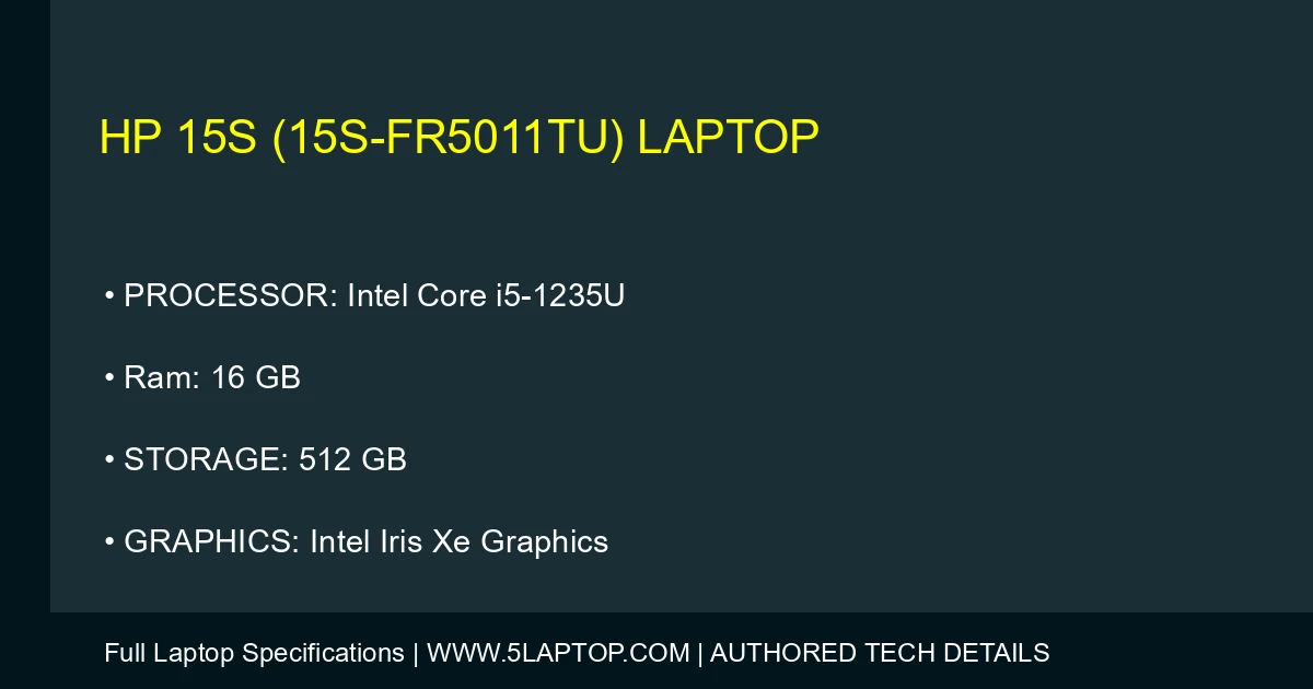 HP 15s (15s-fr5011tu) Laptop