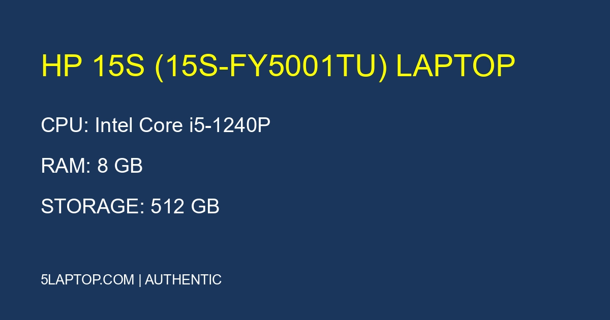 HP 15s (15s-fy5001tu) Laptop