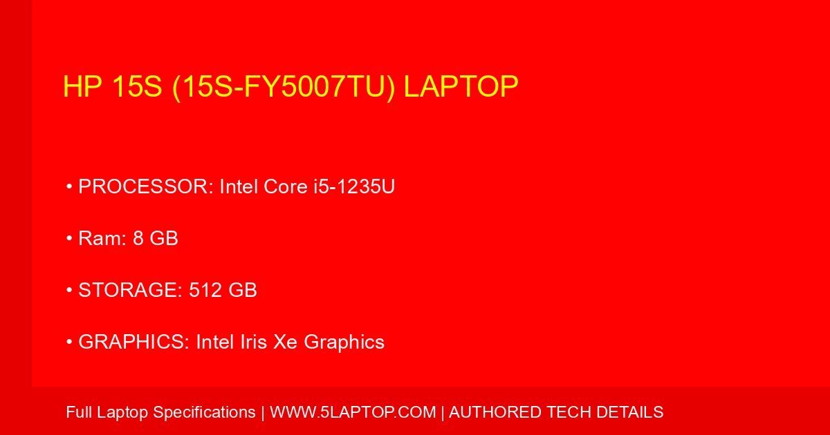 HP 15s (15s-fy5007tu) Laptop