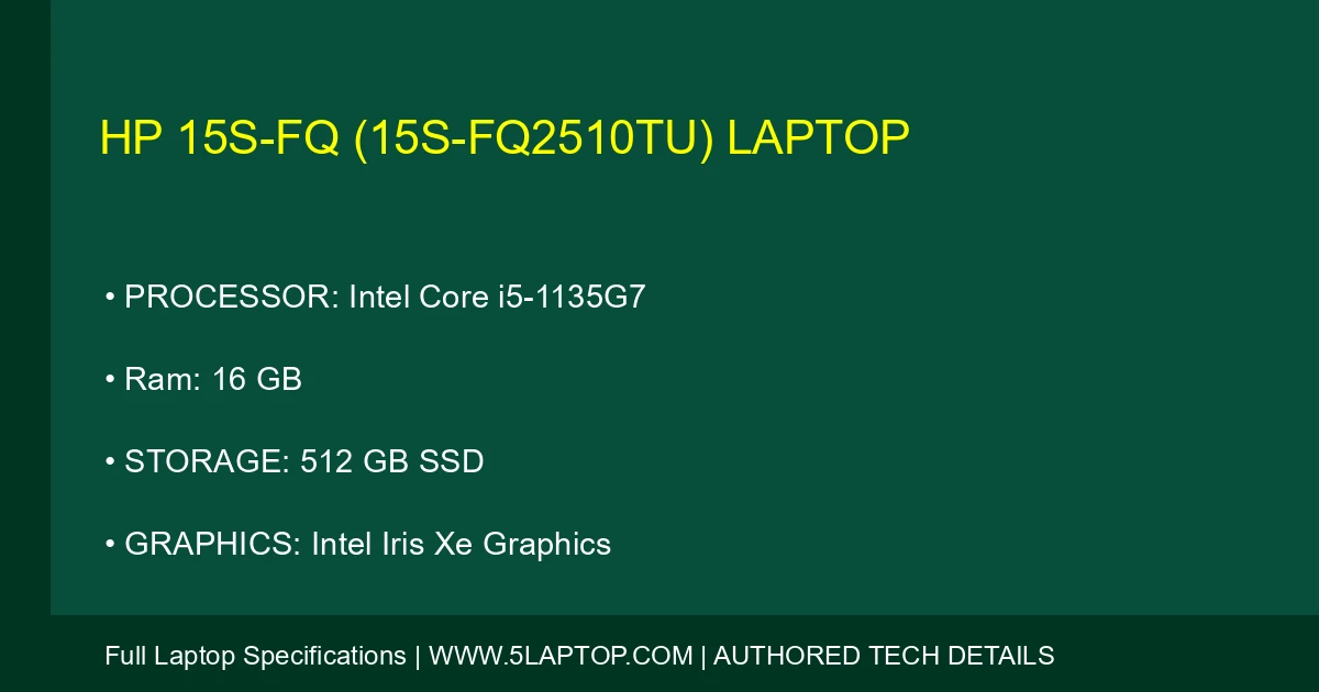 HP 15s-fq (15s-fq2510tu) Laptop