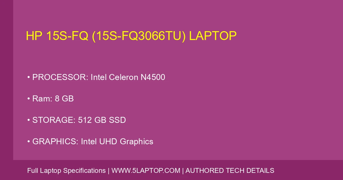 HP 15s-fq (15s-fq3066tu) Laptop