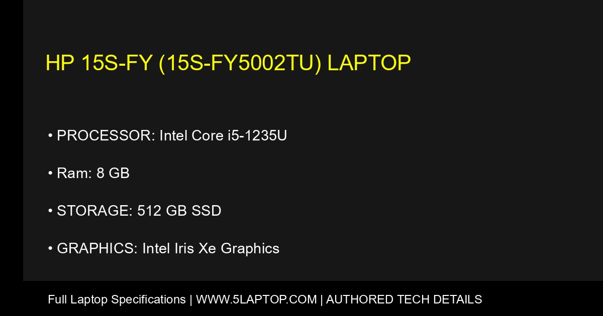 HP 15s-fy (15s-fy5002tu) Laptop