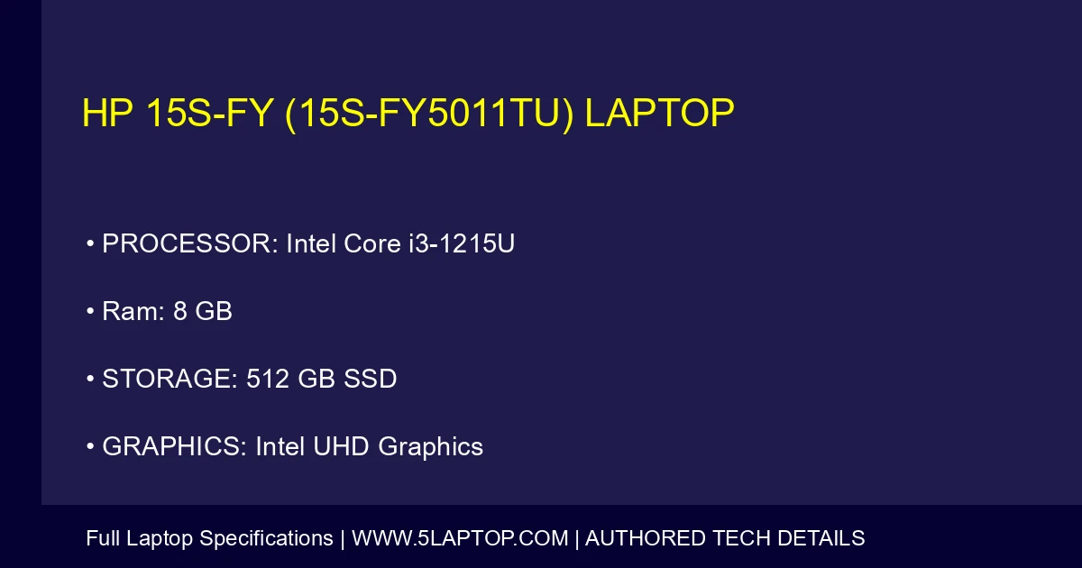 HP 15s-fy (15s-fy5011tu) Laptop